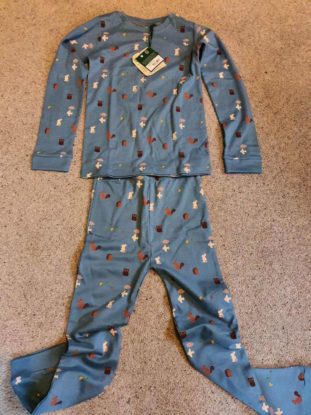 Customer photo review of Woodland Folk Organic Pyjamas