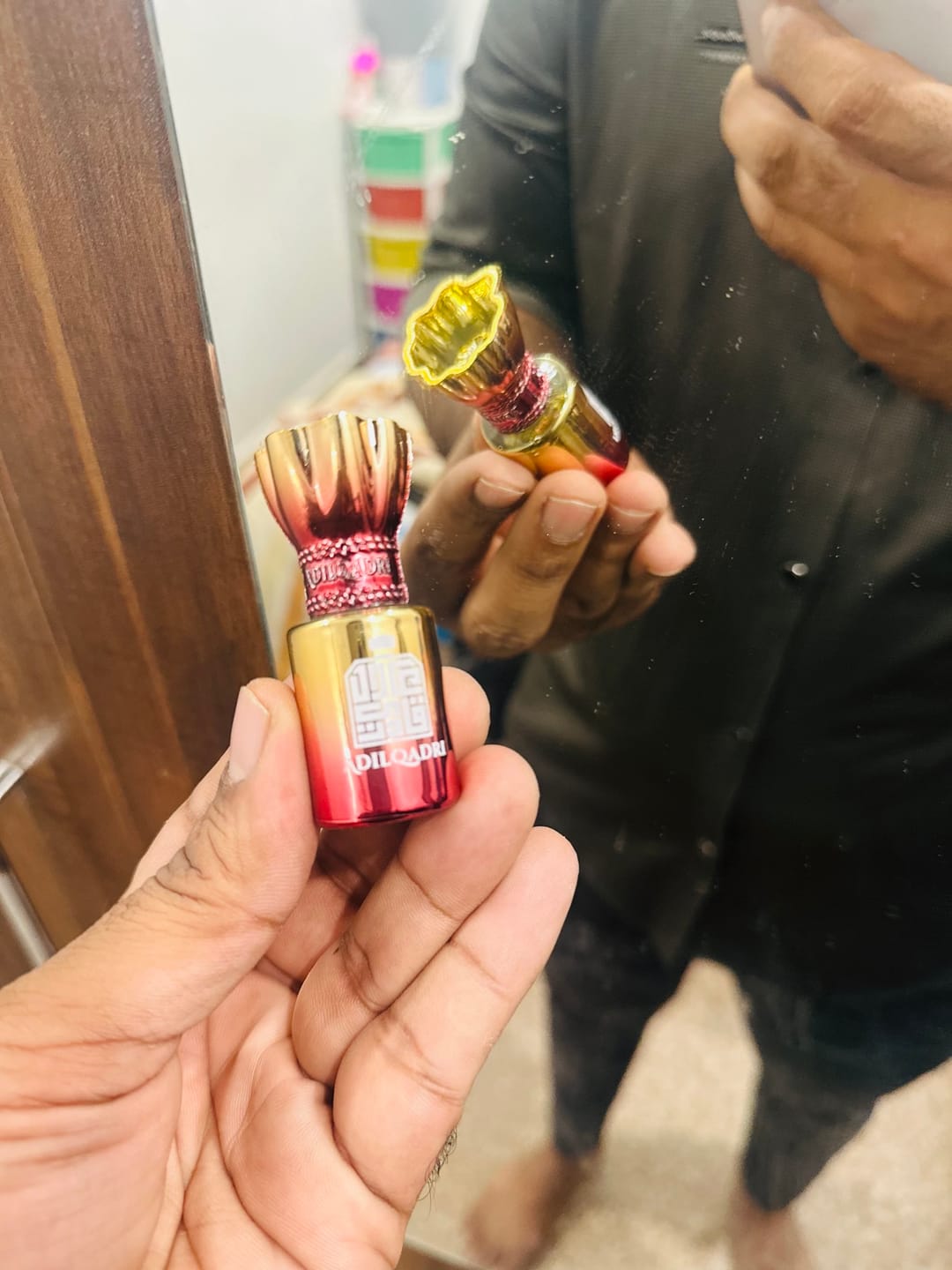 Customer photo review of 2 Pcs Attar Set Shanaya And AQ 365 5.5 Ml Each