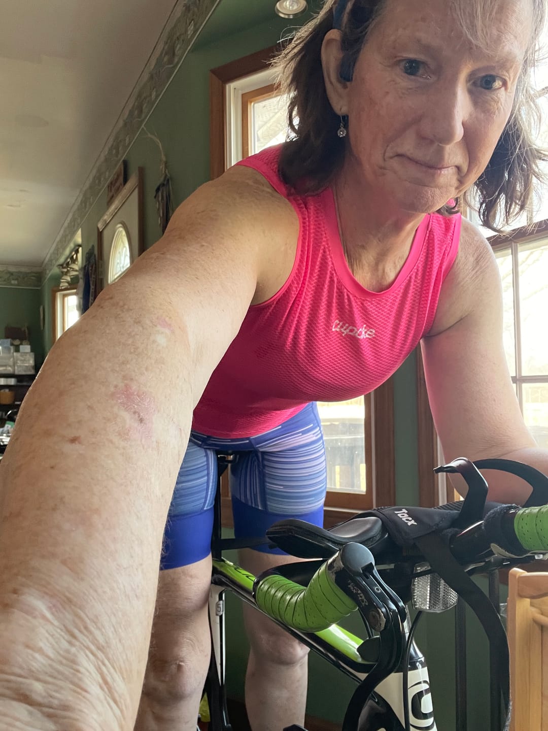 Customer photo review of Womens Elements Base Layer Pink Script