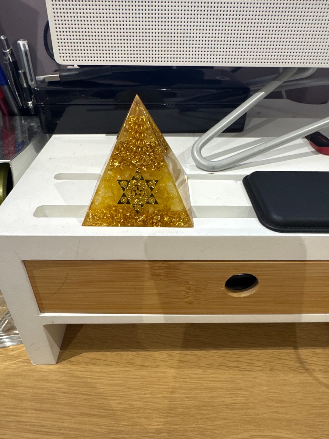 Customer photo review of Orgone Citrine Pyramid - Super Money Magnet