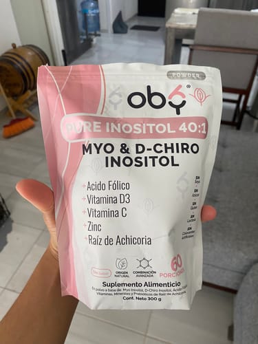 Customer photo review of 2 Paquetes Oby Pure Inositol 40:1 en Polvo + Regalo: Gel Hidratante Facial