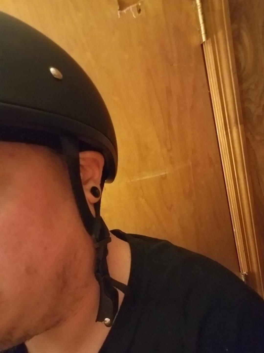 Customer photo review of DOT Approved Daytona Skull Cap Half Shell Motorcycle Helmet - Beanie Style for Motorcycles, Cruisers, Scooters, and Mopeds W/O Visor- Dull Black