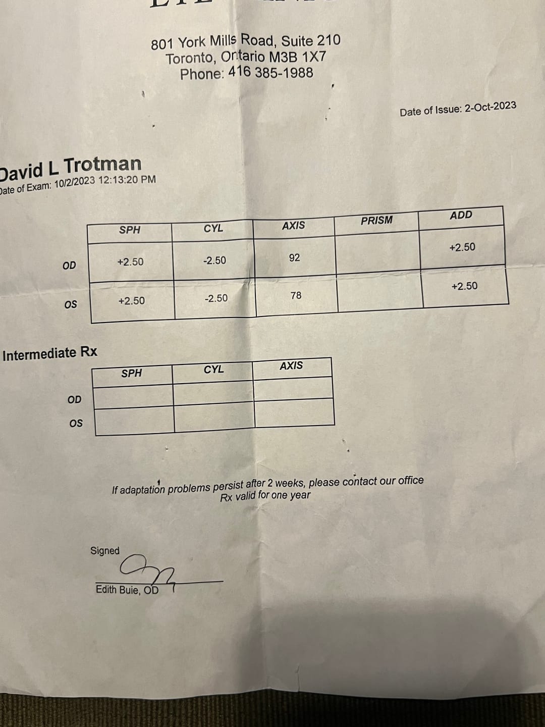 Customer photo review of Prescription Lens for Meta Quest VR