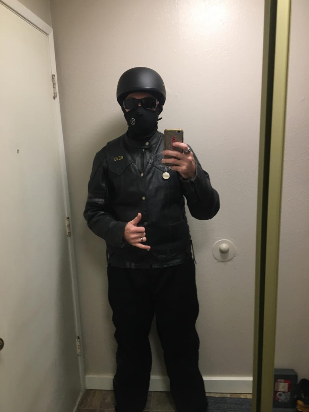 Customer photo review of DOT Approved Daytona Skull Cap Half Shell Motorcycle Helmet - Beanie Style for Motorcycles, Cruisers, Scooters, and Mopeds W/O Visor- Dull Black