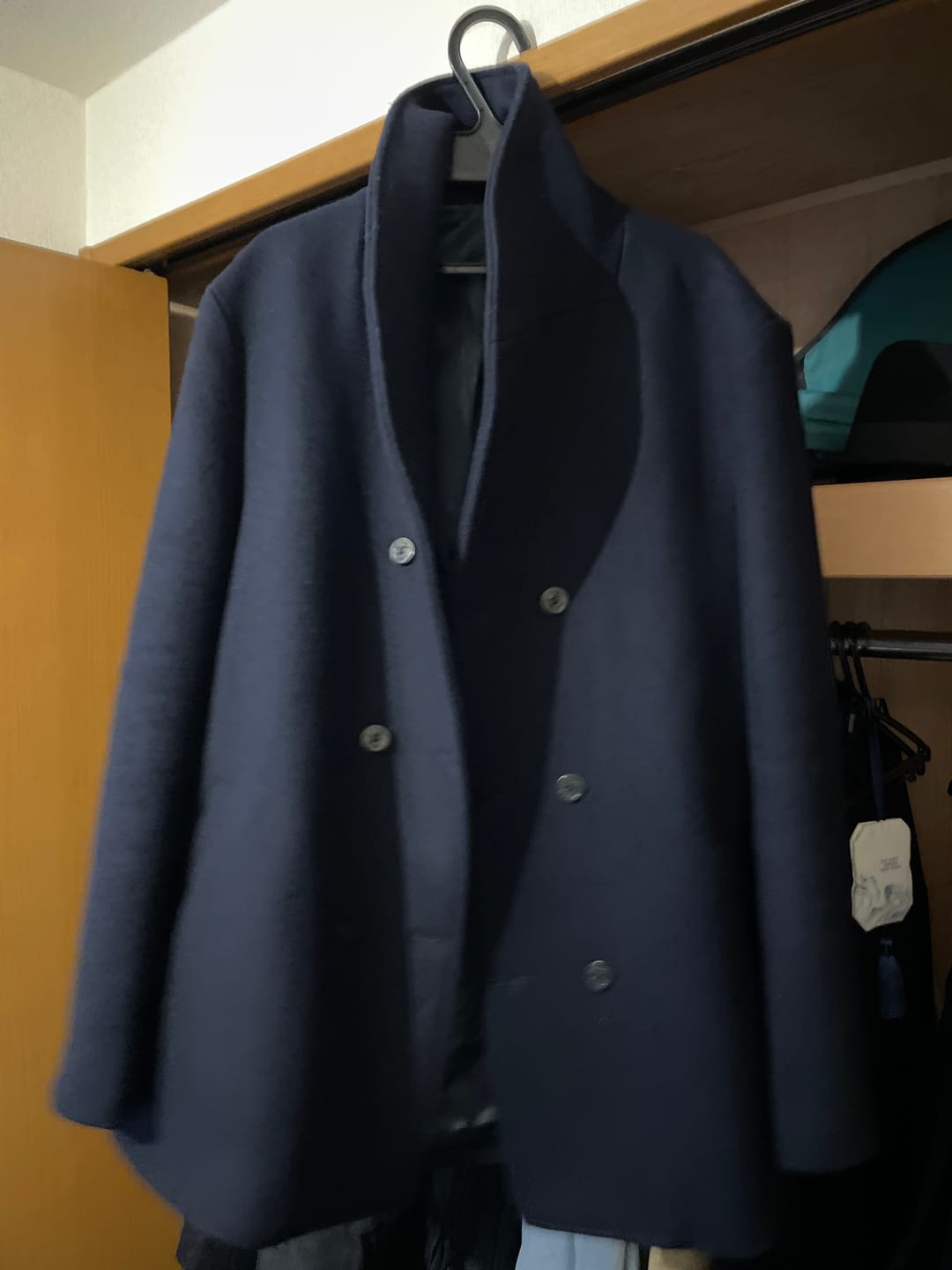 Customer photo review of ダブルブレストショールカラーピーコート