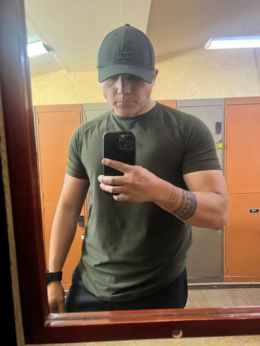 Customer photo review of Training Sport Tee - Army Green