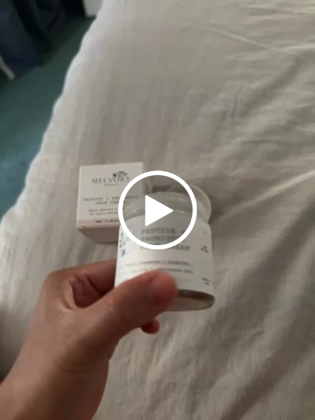 Customer video review of Peptide + Probiotic Face Cream (New and Improved)