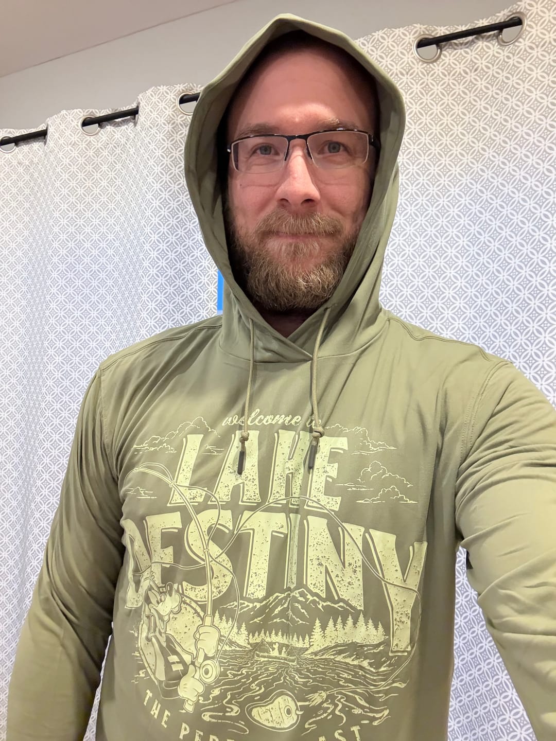 Customer photo review of Disney's A Goofy Movie "Lake Destiny" – Performance Hoodie