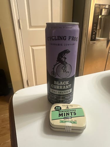 Customer photo review of Black Currant THC Seltzer, 6pk