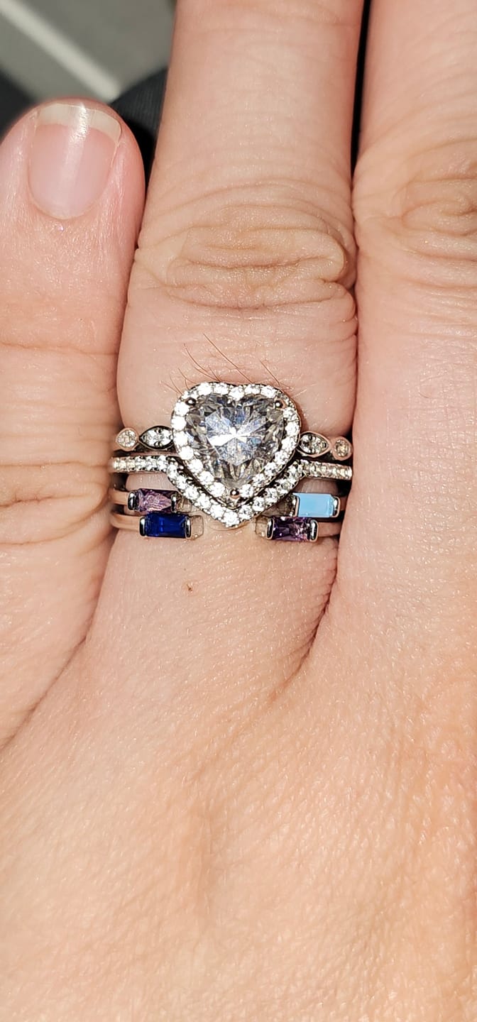 Customer photo review of Duo Birthstone Ring