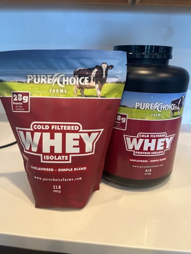 Customer photo review of Whey Protein Isolate Unflavored