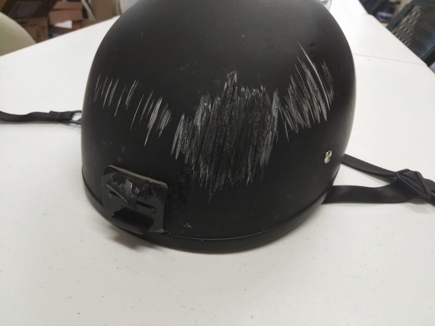 Customer photo review of DOT Approved Daytona Skull Cap Half Shell Motorcycle Helmet - Beanie Style for Motorcycles, Cruisers, Scooters, and Mopeds W/O Visor- Dull Black