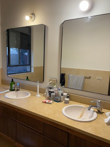 Customer photo review of מראה עם פינות עגולות