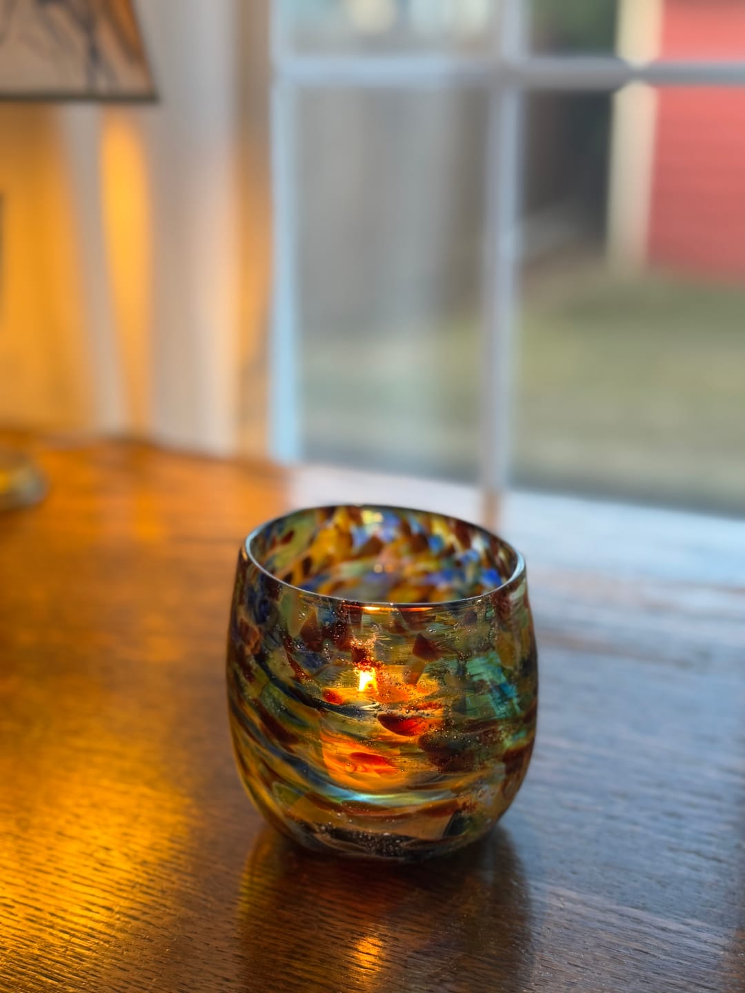 Customer photo review of Glass Votive with Infused Cremation Ashes