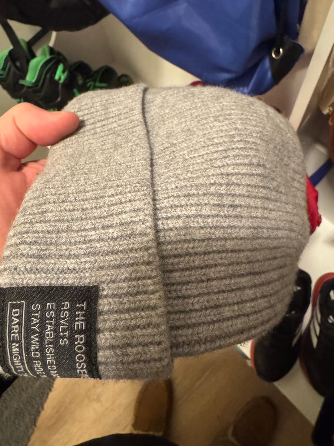 Customer photo review of Merino Wool RSVLTS Limestone Beanie