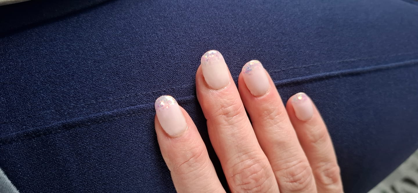 Customer photo review of Baby Pink Dipping Powder
