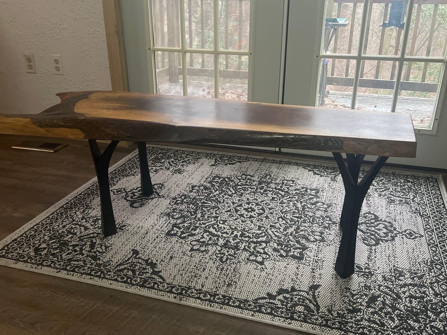 Customer photo review of Bench Legs 118 Faras 16H Modern Steel Furniture