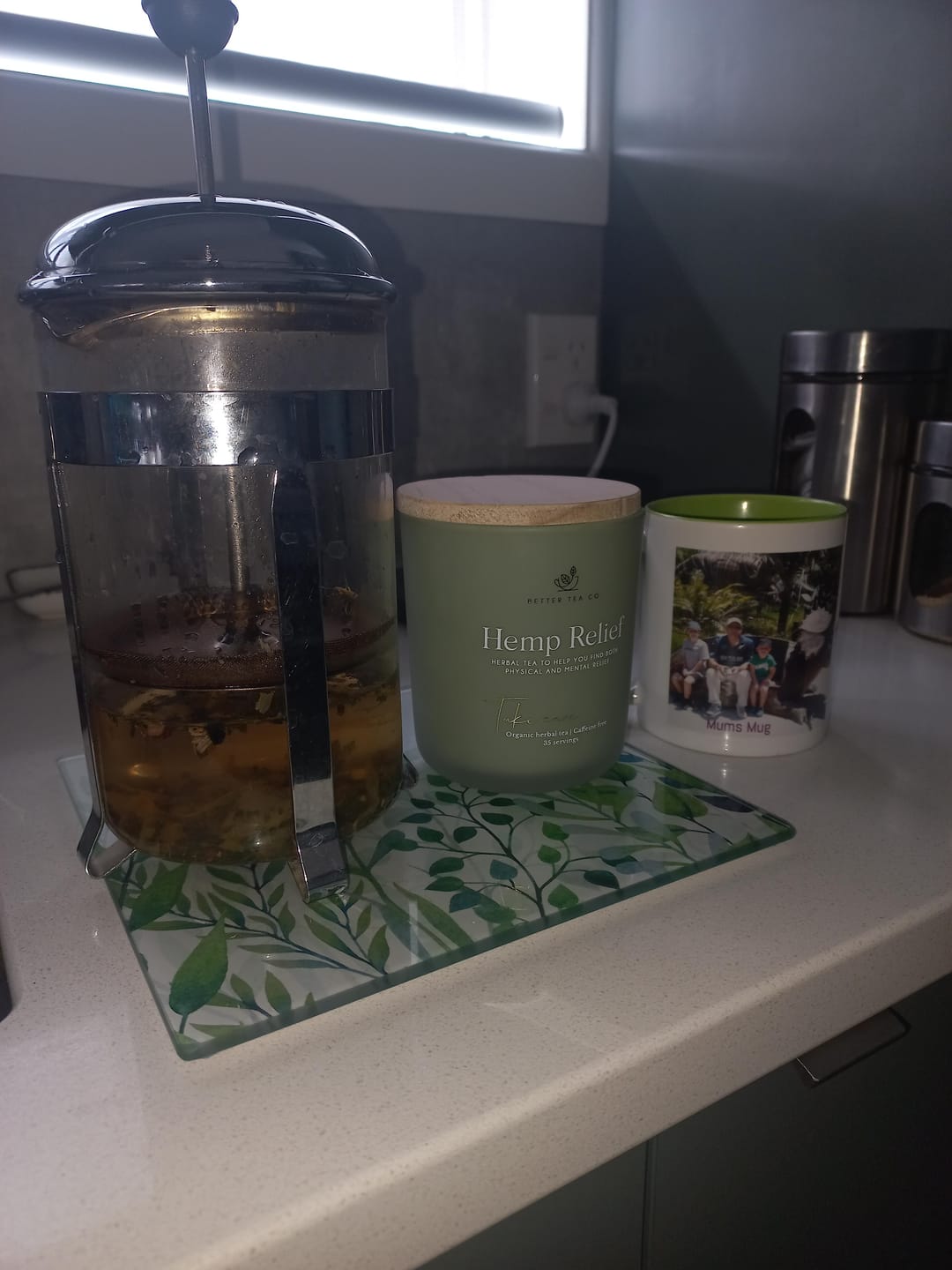 Customer photo review of Hemp Relief Tea