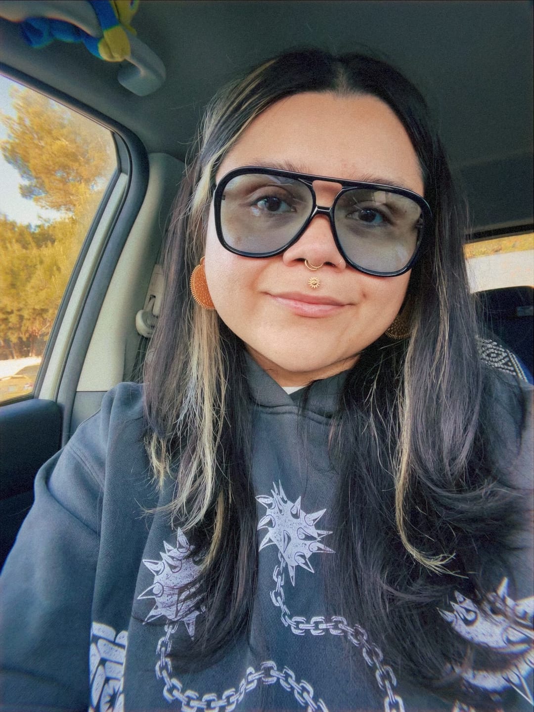 Customer photo review of Flail Relaxed Faded Hoodie