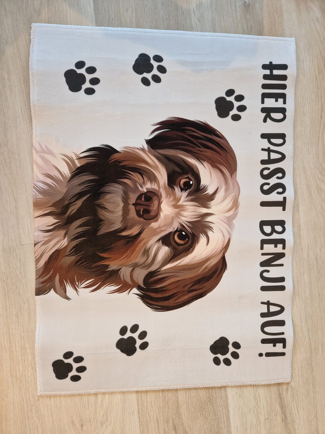 Customer photo review of Personalisierte Hunde Tier-Fußmatte
