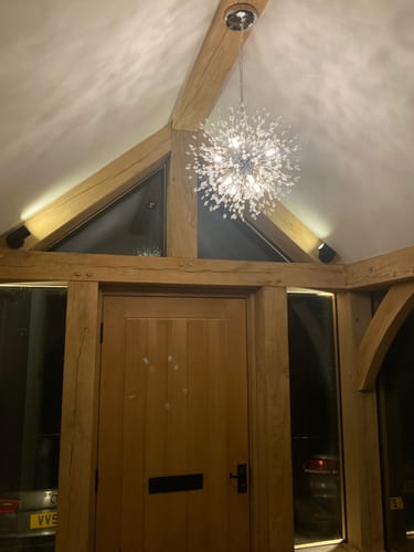 Customer photo review of Luxury 8-Light Sputnik Firework Chandelier