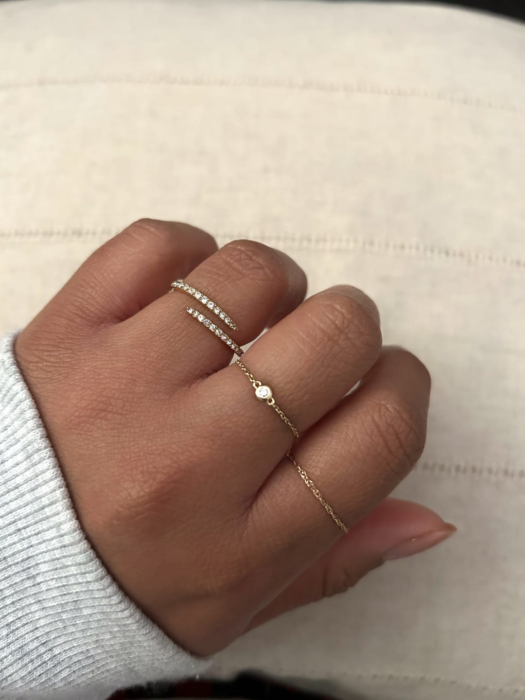 Customer photo review of CZ Wrap Ring