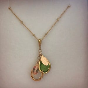 Customer photo review of "The Danique Necklace" Mother's Cascade Necklace with Kid's Name and Birthstones, 925 Sterling Silver or 14k Gold Filled, Mother's Day Gift for Mom