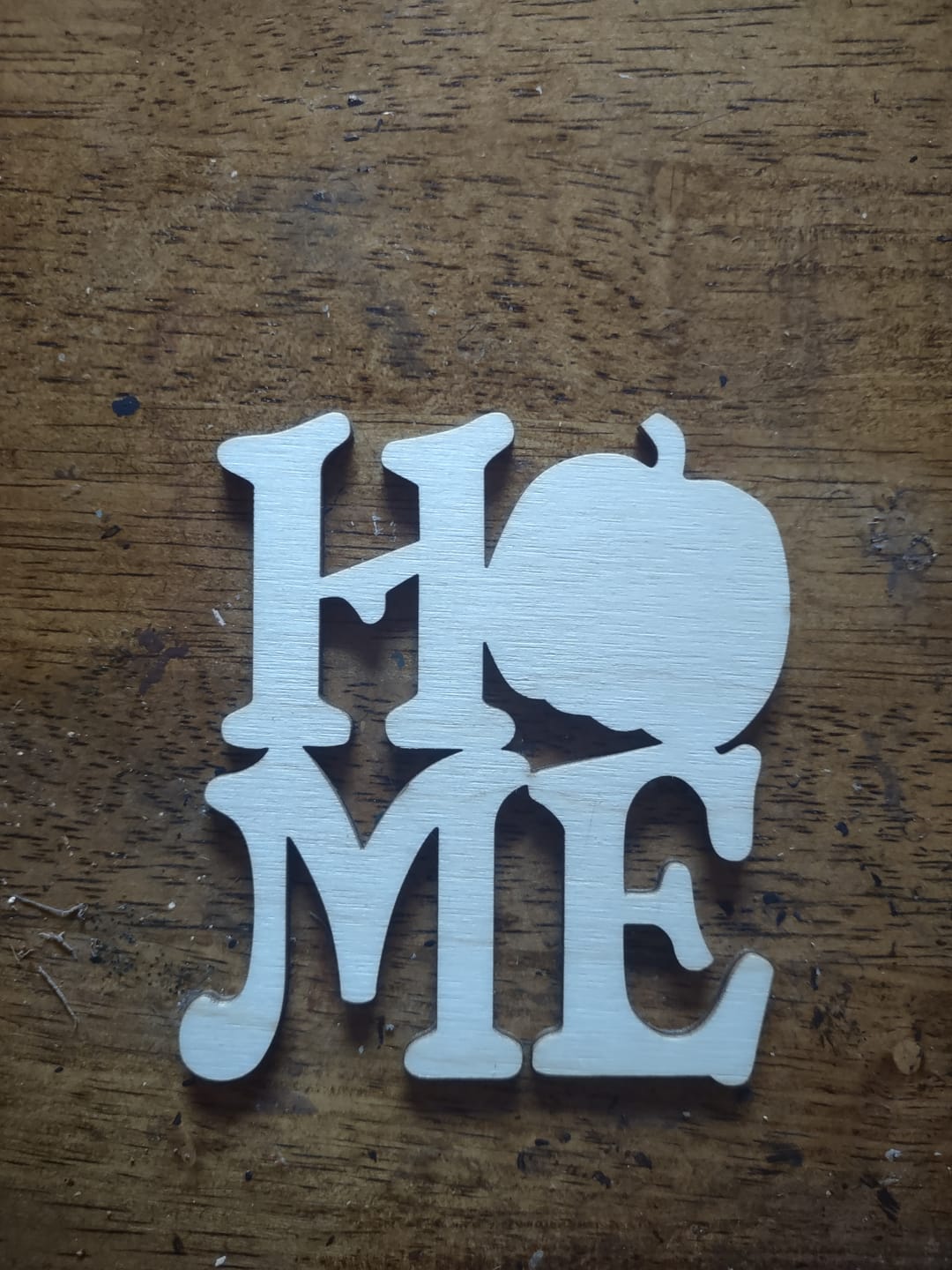 Customer photo review of Unfinished Wood HOME Pumpkin Shape - Craft - up to 46" DIY