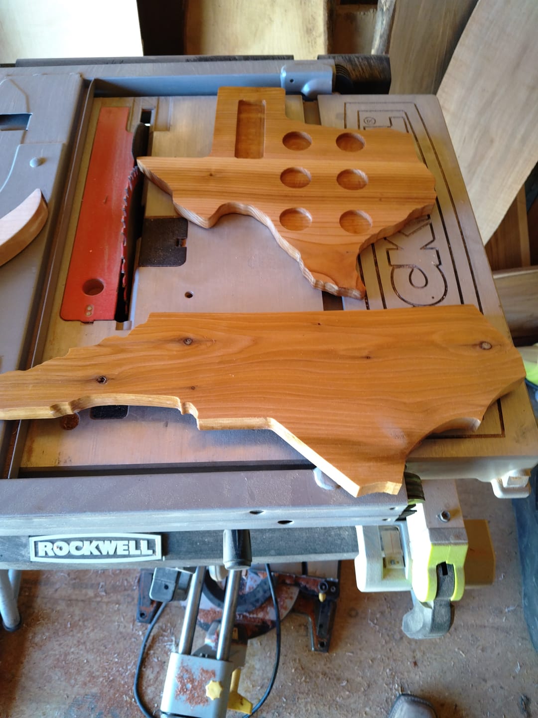 Customer photo review of 18.0x7.0" State Of North Carolina Acrylic Router Template