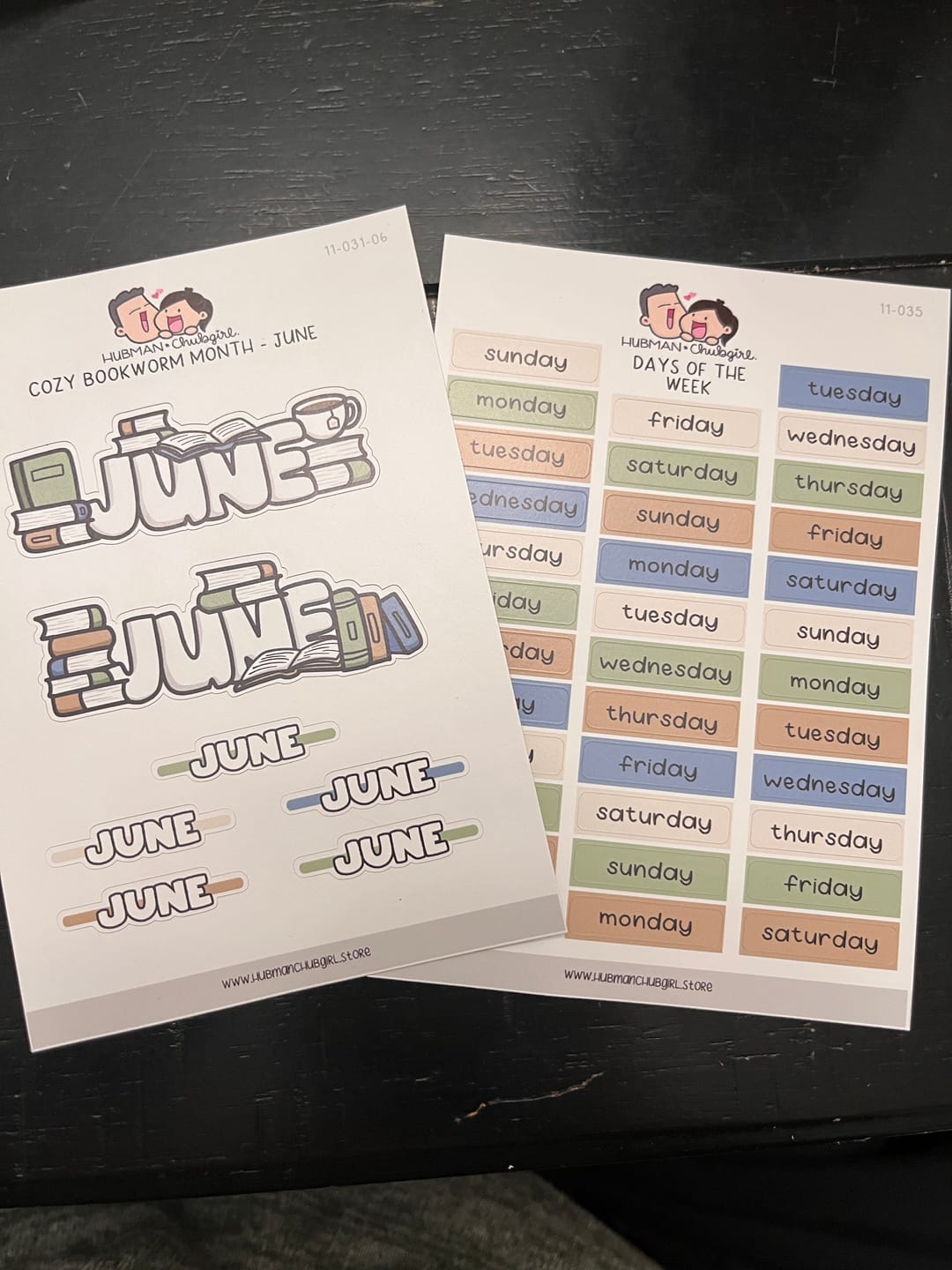 Customer photo review of Cozy Bookworm Month - Planner Stickers