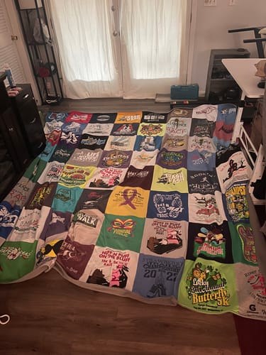 Customer photo review of Classic T-Shirt Blanket