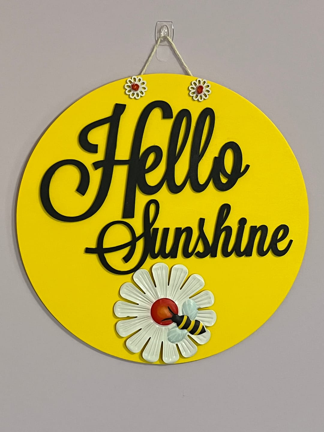 Customer photo review of Sunshine Sign Unfinished Wood Cutout Home Decor DIY