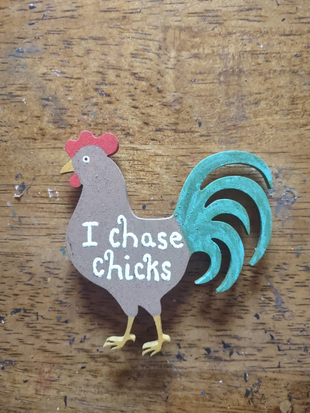 Customer photo review of Unfinished Wood Rooster Chicken Shape - Farm Animal - Craft - up to 46" DIY