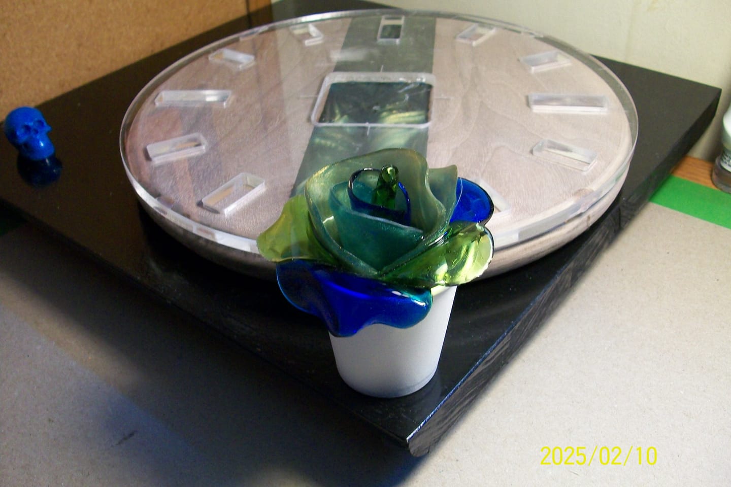 Customer photo review of 10" Circle + Clock Dials Style 2 Acrylic Router Template