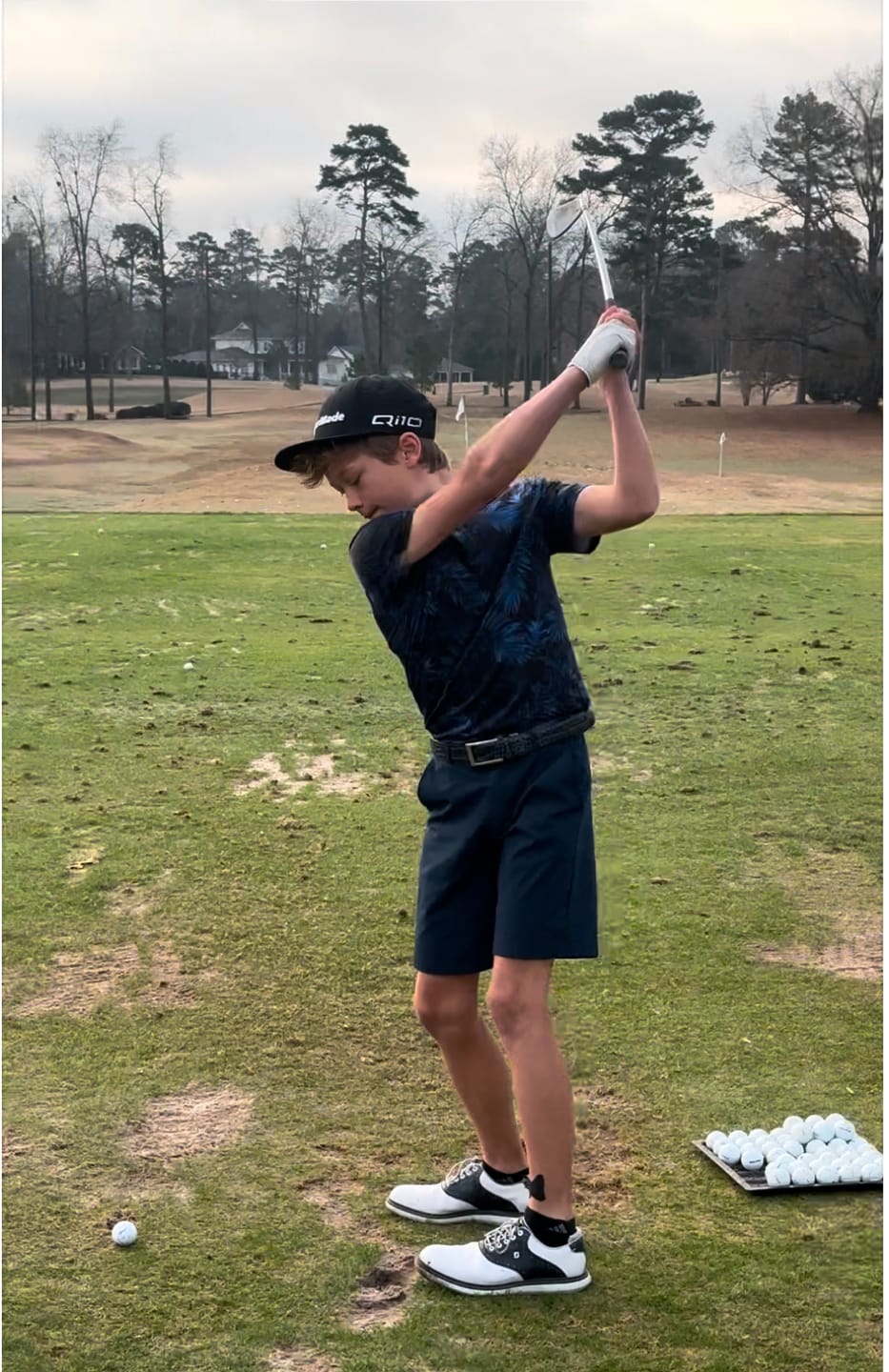 Customer photo review of Midnight Blue Youth Golf Polo