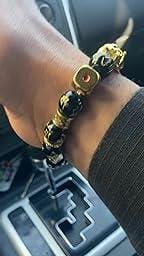 Customer photo review of Feng Shui Double Pixiu Black Obsidian Bracelet - Wealth & Protection