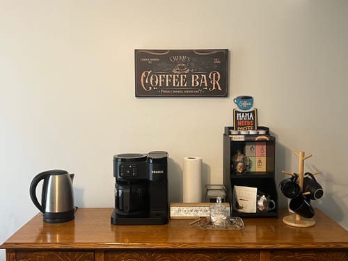 Customer photo review of Personalized Coffee Bar Sign V
