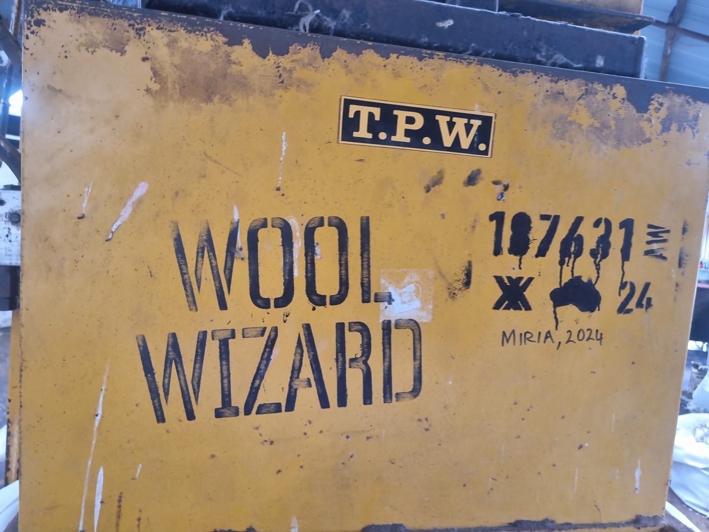 Customer photo review of Property Name Wool Bale Stencil