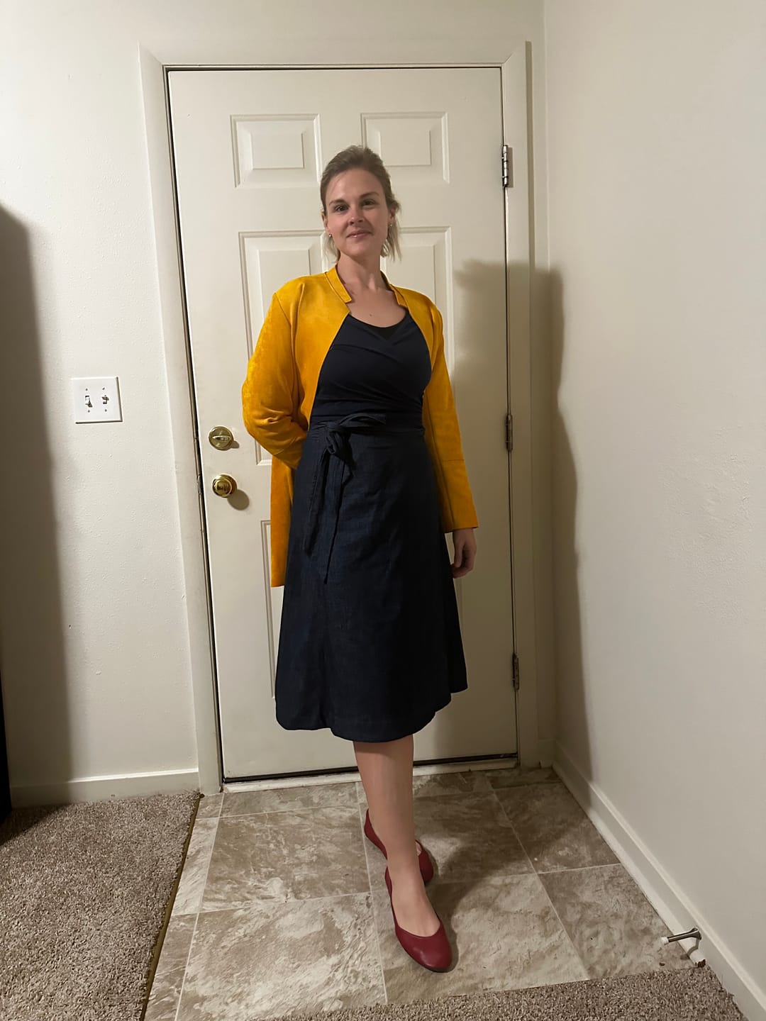 Customer photo review of NEW! Denim Wrap Skirt