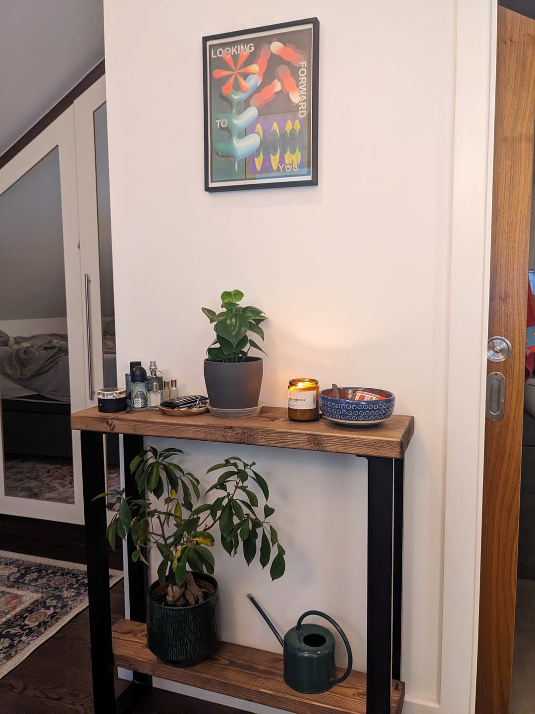 Customer photo review of Console Table with Shelf 22.5cm Depth | 84cm High