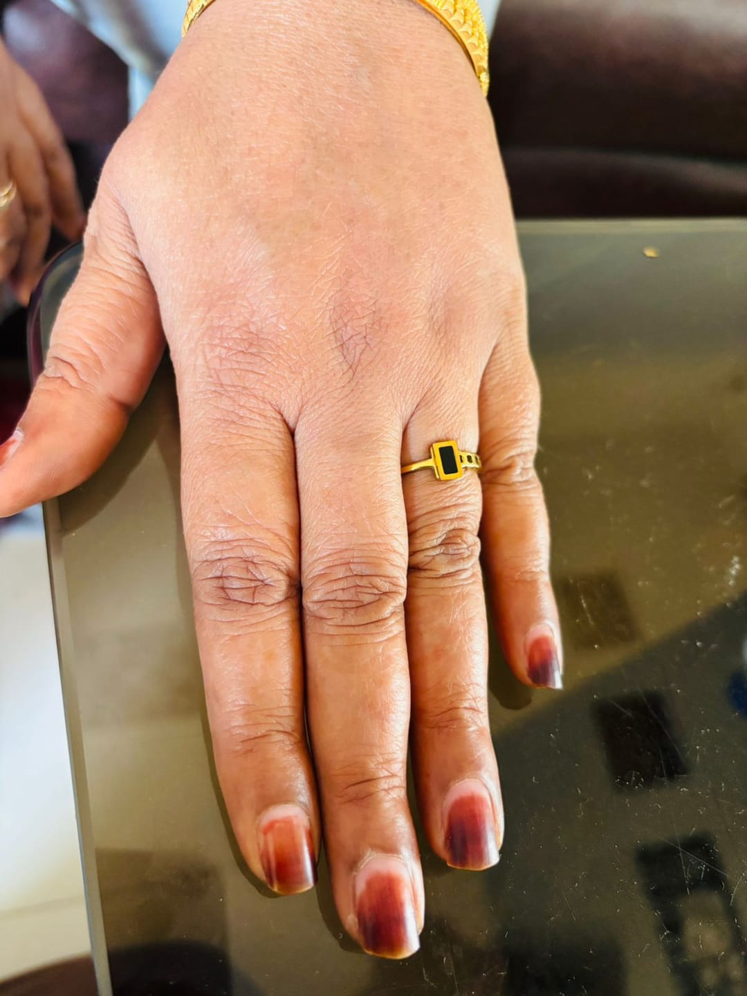 Customer photo review of Black Charm Ring