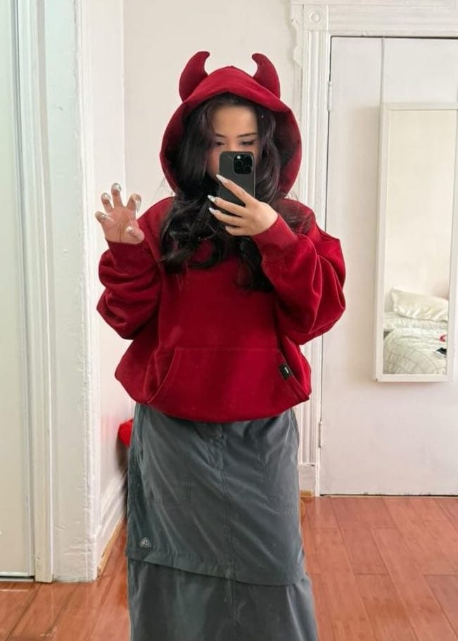 Customer photo review of DEVIL HOODIE - RED