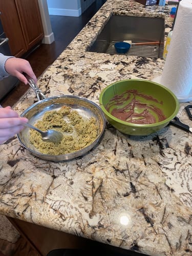 Customer photo review of Viral Pistachio Stuffed Bar Kit