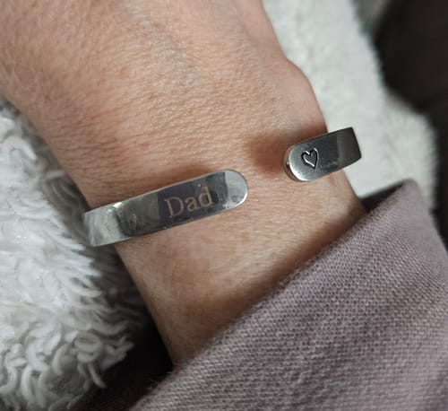 Customer photo review of Until We Meet Again Bracelet