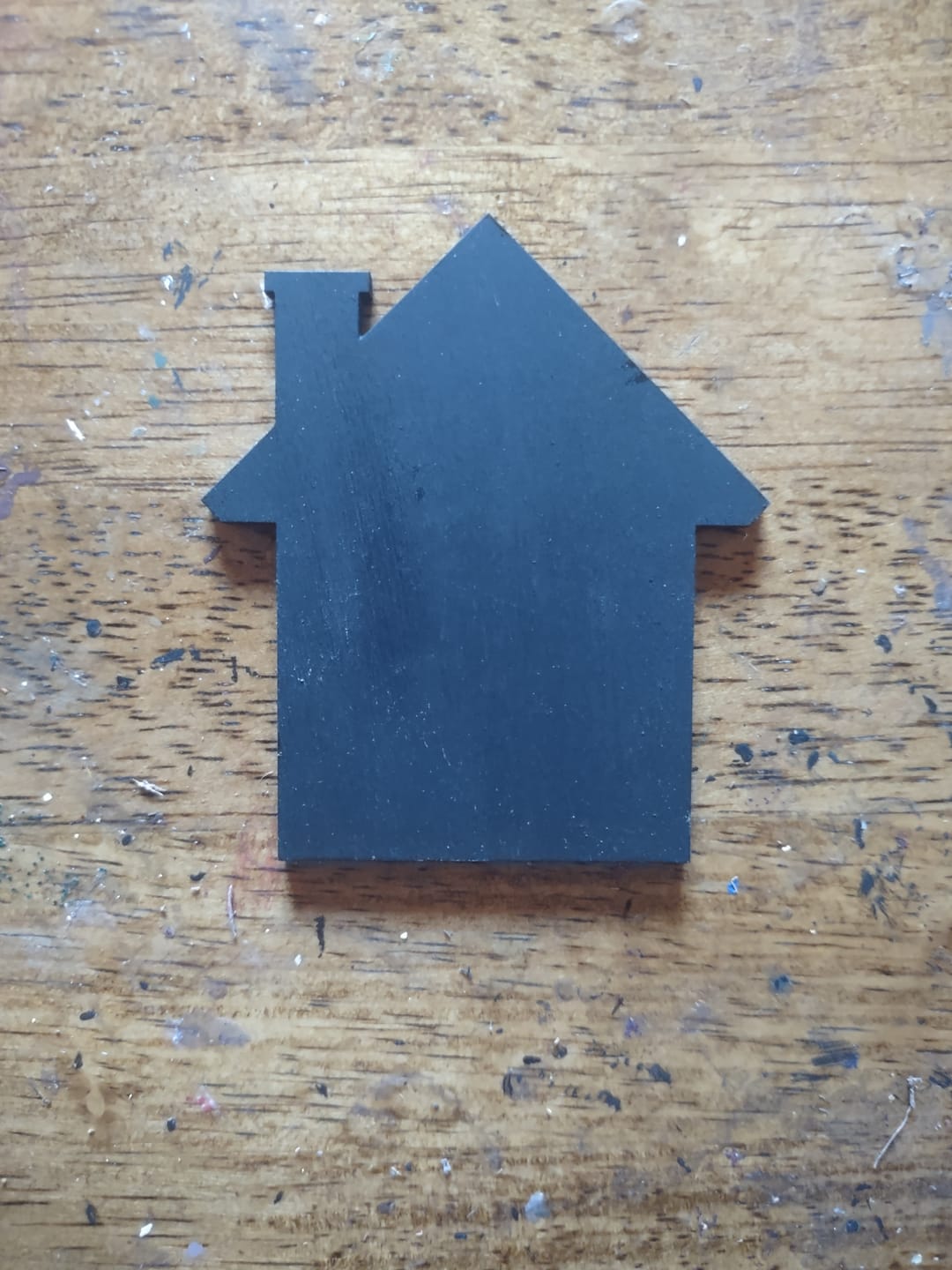 Customer photo review of Unfinished Wood House Shape - Craft - up to 46" DIY