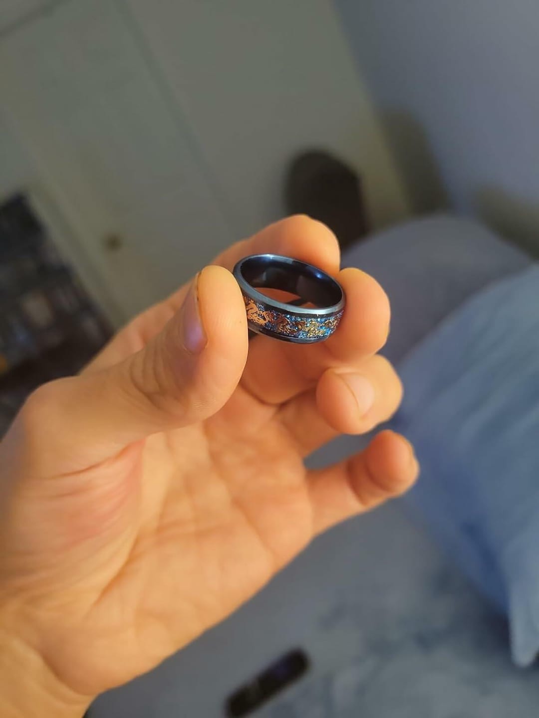 Customer photo review of Dragon Titanium Ring - Ultimate Luck, Prosperity, and Protection