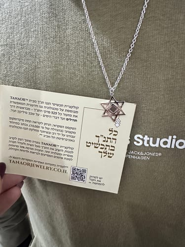 Customer photo review of Star of David Necklace for Men