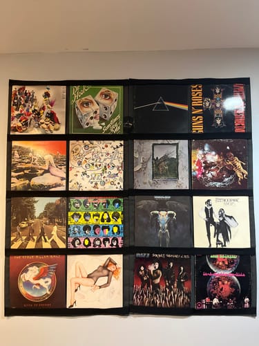 Customer photo review of 12" Vinyl Record Display Frame - LP Wall Storage