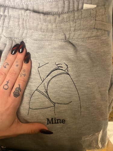 Customer photo review of Custom Soulmate© Embroidery Sweatpants