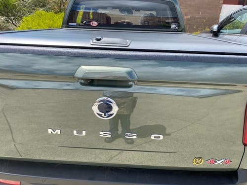 Customer photo review of Tailgate Guard Cap Protector Cover For SsangYong Musso 2018+